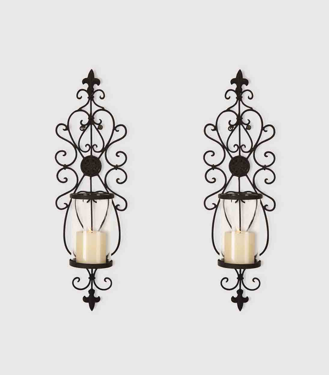 Candelabra Iron Wall Sconce Joveco